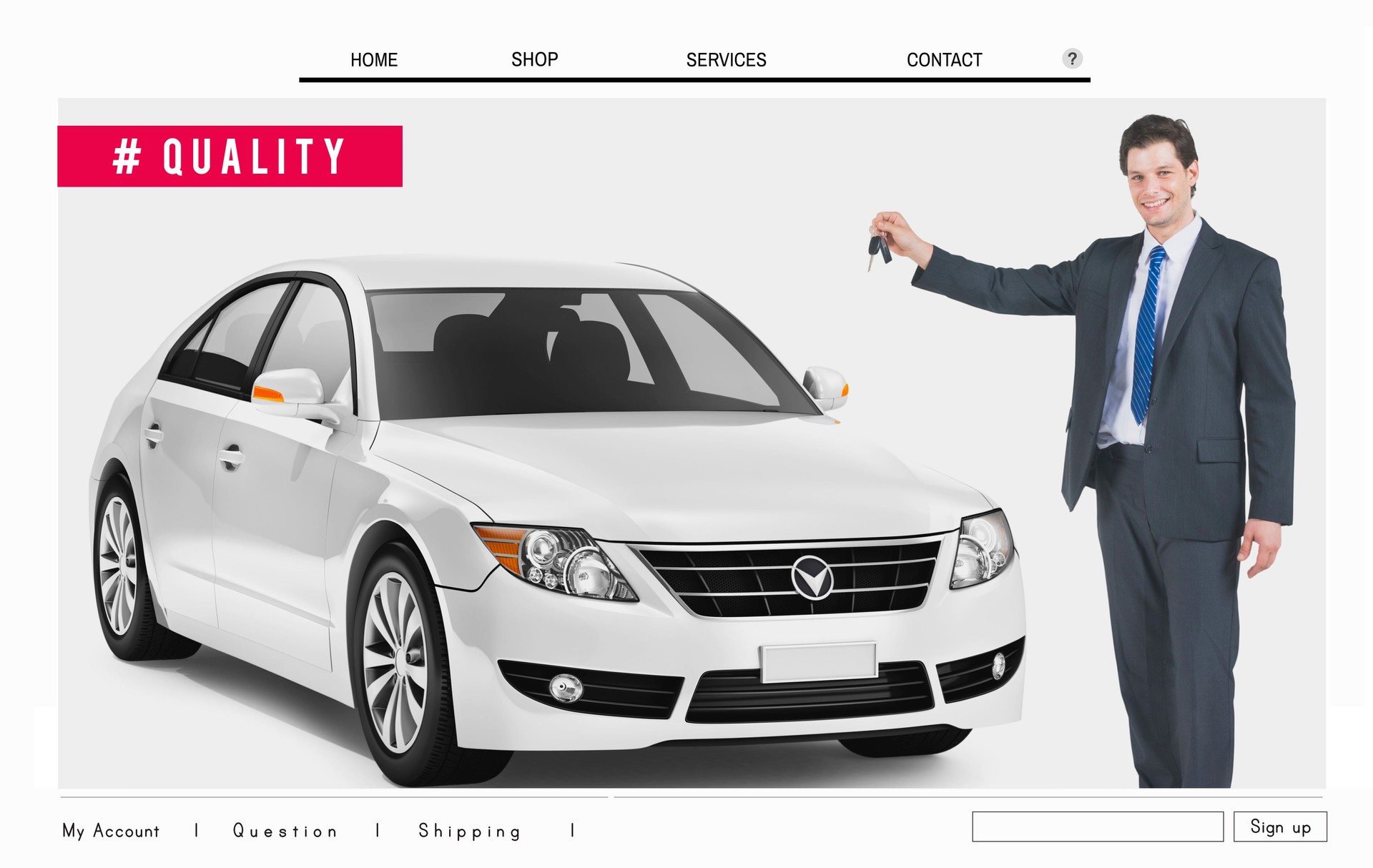 Car Website Homepage Layout Advertising Concept